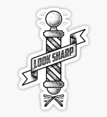 Vintage Barber Shop Pole T-shirt Sticker