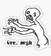 Grr Argh Monster, Buffy the Vampire Slayer, Mutant Enemy, 90s, BTVS, Zombie variation Sticker
