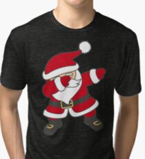 Dabbing Santa Tri-blend T-Shirt