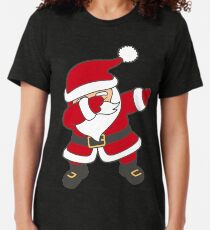 Dabbing Santa Tri-blend T-Shirt
