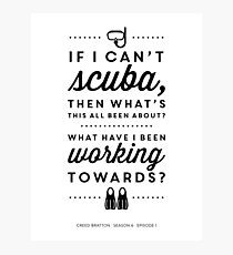The Office - Creed Bratton If I Can't Scuba Photographic Print