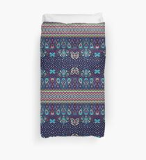 Midnight butterflies - Bohemian pattern by Cecca Designs Duvet Cover