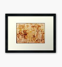 Herz und seine Blutgefäße, Leonardo Da Vinci Anatomy Drawings, Brown Gerahmtes Wandbild