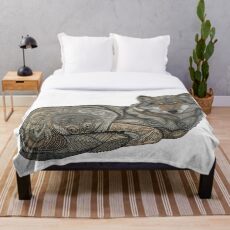Nordischer Wolf Fleecedecke