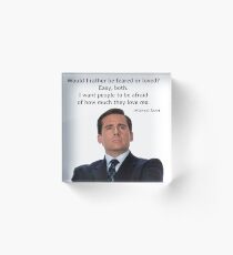 Michael Scott Quote Acrylic Block