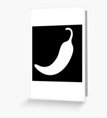 Chilli (white) Greeting Card