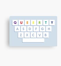QUEERTY Keyboard - LGBTQIA Nerds Canvas Print