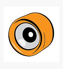 Roller Skate Wheel Orange Photographic Print