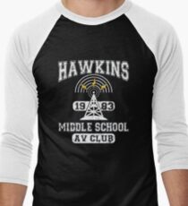 HAWKINS MIDDLE SCHOOL 1983 Men's Baseball ¾ T-Shirt