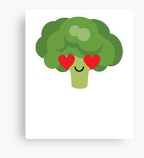 Broccoli Emoji Canvas Print