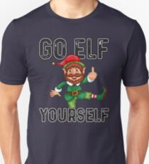 funny Christmas Elf "Go Elf yourself" Slim Fit T-Shirt