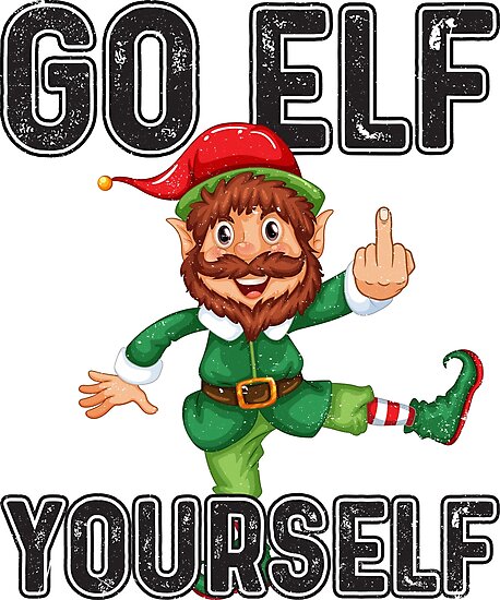 &quot;funny Christmas Elf &quot;Go Elf yourself&quot; &quot; Photographic Print by fermo