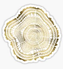 Gold Tree Rings Sticker