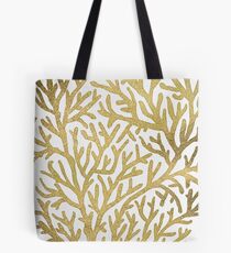 Gold Coral Tote Bag
