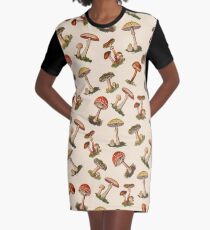 Mushrooms Graphic T-Shirt Dress