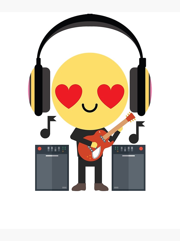 "Electric Guitar Emoji " Poster by HippoEmo Redbubble