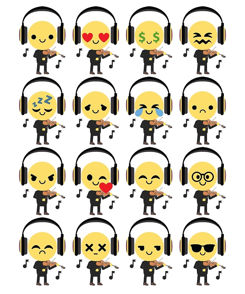 "Violin Emoji " by HippoEmo Redbubble