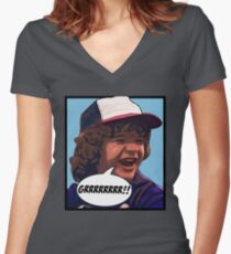Dustin - Stranger Things Women's Fitted V-Neck T-Shirt