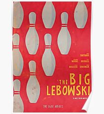 The Big Lebowski, alternative movie poster, Joel and Ethan Coen, minimal fine art print, Jeff Bridges, the dude, classic film, bowling Poster