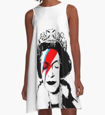Banksy - "Raumkönigin" A-Linien Kleid