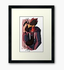 Shadow gets a cuddle 2 Framed Print