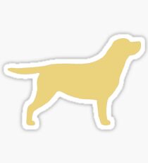 Pegatina Labrador Retriever (amarillo)
