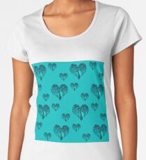 Elbkatz` peacock hearts blue Premium Scoop T-Shirt