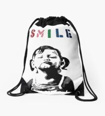 Banksy - SMILE Drawstring Bag