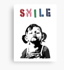 Banksy - SMILE Metal Print
