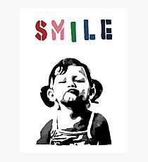Banksy - SMILE Photographic Print
