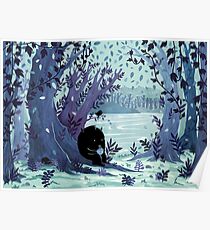 Eine ruhige Stelle des Tees Poster