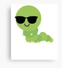 Caterpillar Emoji Canvas Print