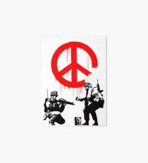 Banksy - Soldiers Painting Peace (CND Soldiers) Art Board