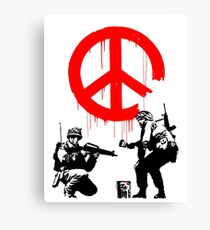 Banksy - Soldiers Painting Peace (CND Soldiers) Canvas Print