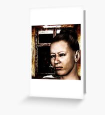 A Face Marked By Sorrow Greeting Card