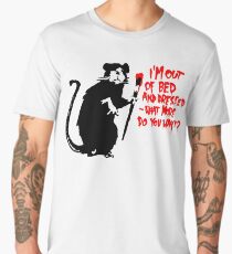 Banksy - Out of Bed Rat Men's Premium T-Shirt