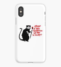 Banksy - Out of Bed Rat iPhone Case