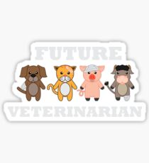 Future Veterinarian Animal Lover Sticker