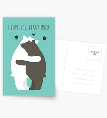 I Love You Beary Much Postcards