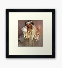 Alphonse Mucha - Christmas in America Framed Print