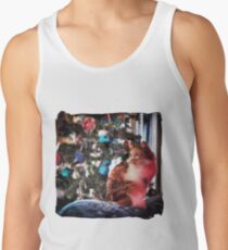Weihnachtskaliko Katze Tanktop für Männer