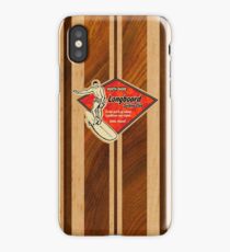 Waimea Hawaiian Faux Koa Wood Surfboard iPhone Case