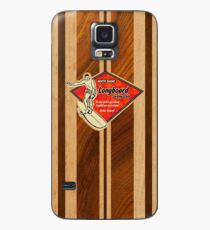Funda/vinilo para Samsung Galaxy Waimea Hawaiian Faux Koa Wood Tabla de surf