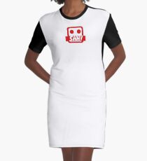 Silence Gagged smiley Graphic T-Shirt Dress