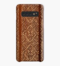 Funda/vinilo para Samsung Galaxy Samoan Tapa Faux Koa Wood Hawaiian Surfboard
