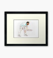 Roger Federer drawing digital art Framed Print