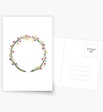 floral wreath Postcards