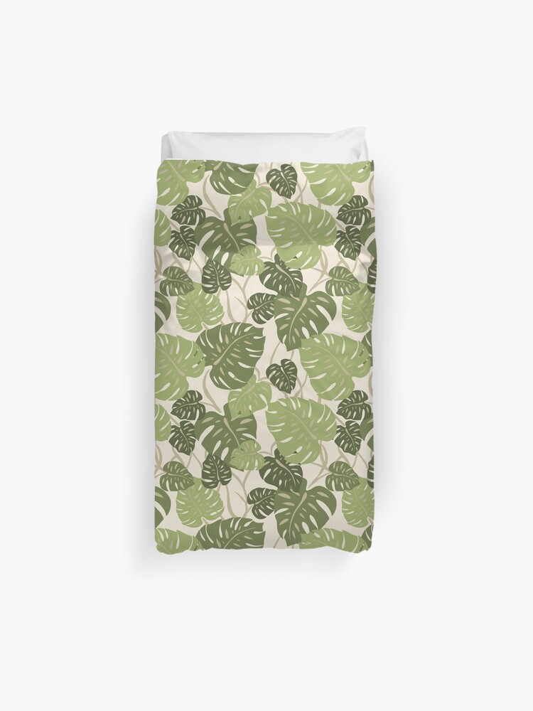 Cliff Hanger Monstera Leaf Hawaiian Print Sage And Olive Green