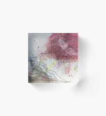 Watercolor- The Creation of Adam Acrylic Block