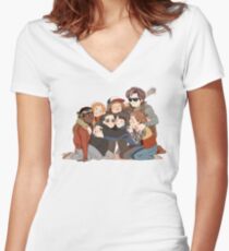 big hug Women's Fitted V-Neck T-Shirt